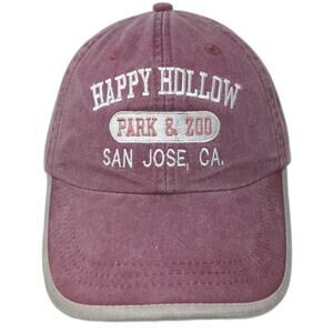 Happy Hollow Park & Zoo San Jose CA Slideback Hat Red One Size Adams